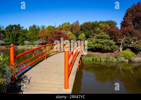 The Toowoomba Japanese Garden is a botanic garden established in 1989 for public recreation. Stock Photo