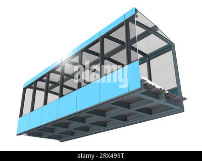 Bridge Steel Glass Cage Transition Stock Photo