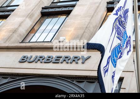 General view of a Burberry store in Covent Garden London UK on September 6 2018 as the luxury fashion house has said it will stop the practice of burning unsold goods with