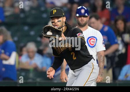 Pittsburgh Pirates first baseman Connor Joe (2) in the first inning of a  baseball game Wednesday, April 19, 2023, in Denver. (AP Photo/David  Zalubowski Stock Photo - Alamy