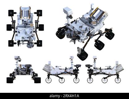 Perseverance rover perspectives, illustration Stock Photo - Alamy