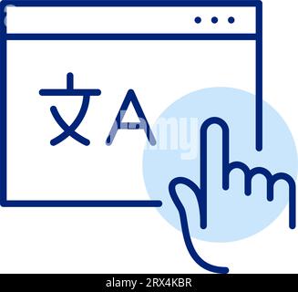 Online translation service. Pixel perfect icon Stock Vector