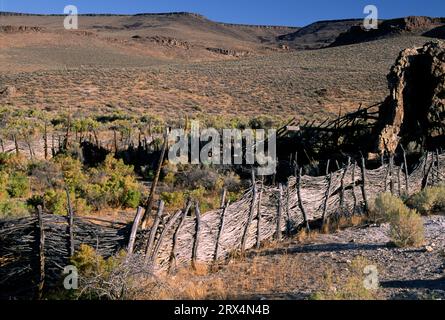 Corral at Kinney Camp, Sheldon National Wildlife Refuge, Nevada Stock Photo