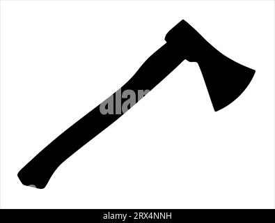 Axe silhouette vector art white background Stock Vector