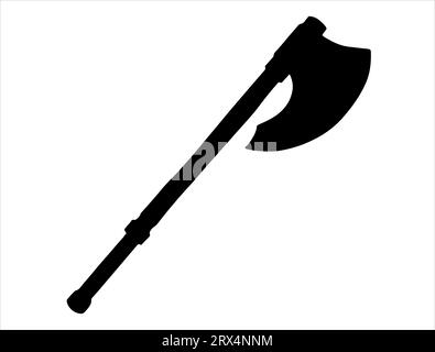Axe silhouette vector art white background Stock Vector