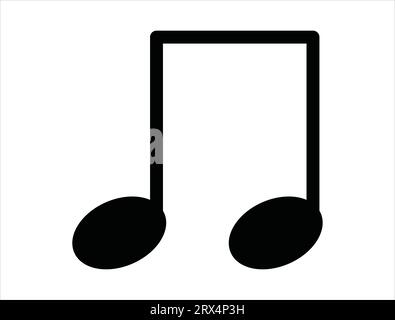 Beam note silhouette vector art Stock Vector