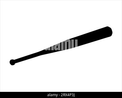 Baseball bat silhouette vector art Stock Vector