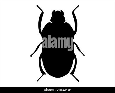 Beetle silhouette vector art Stock Vector