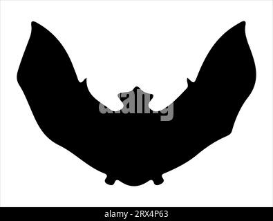 Bat silhouette vector art white background Stock Vector