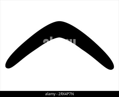 Boomerang silhouette vector art white background Stock Vector