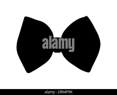 Bow tie silhouette vector art white background Stock Vector