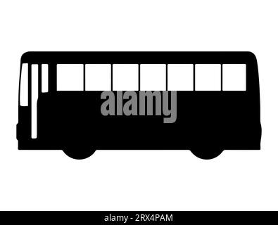 Bus silhouette vector art white background Stock Vector