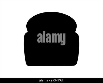 Bread silhouette vector art white background Stock Vector