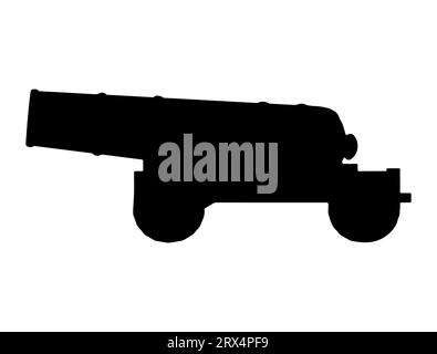 Canon silhouette vector art Stock Vector