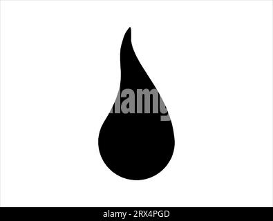 Candle flame silhouette vector art white background Stock Vector