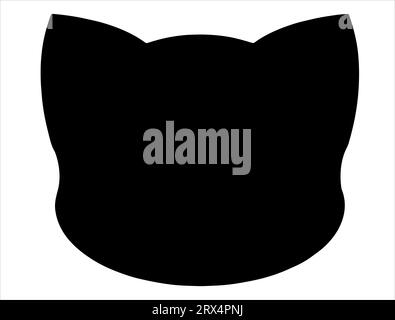 Cat head silhouette vector art Stock Vector