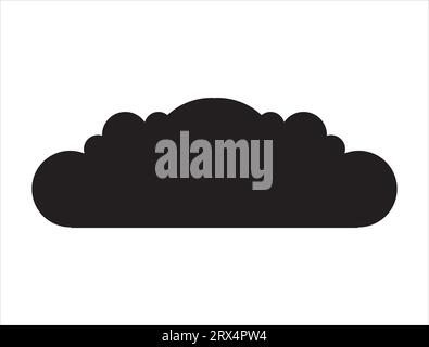 Cloud silhouette vector art white background Stock Vector