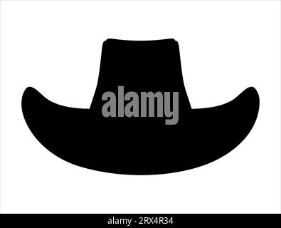 Cowboy hat silhouette vector art Stock Vector