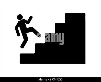 Escape silhouette vector art white background Stock Vector