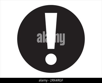 Exclamation sign silhouette vector art Stock Vector