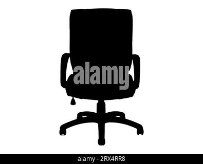 Office chair silhouette vector art white background Stock Vector