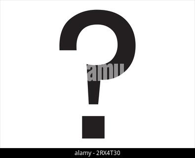 Question mark silhouette vector art white background Stock Vector