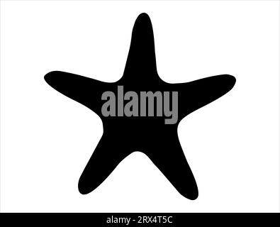 Star fish silhouette vector art Stock Vector