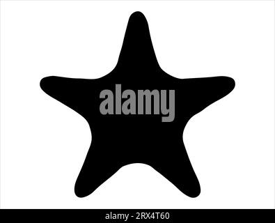 Star fish silhouette vector art Stock Vector