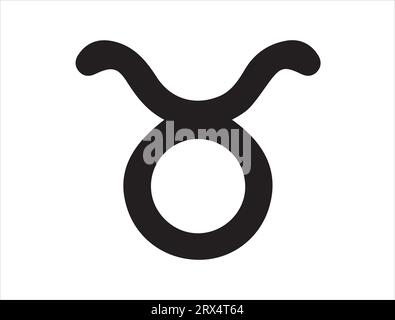 Taurus zodiac sign silhouette vector art Stock Vector