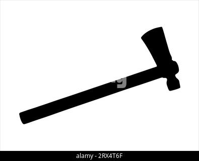 Tomahawk silhouette vector art white background Stock Vector