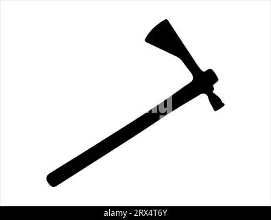 Tomahawk silhouette vector art white background Stock Vector