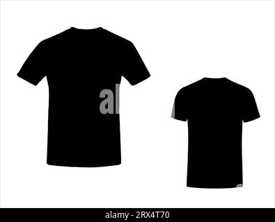 T-shirt silhouette vector art white background Stock Vector