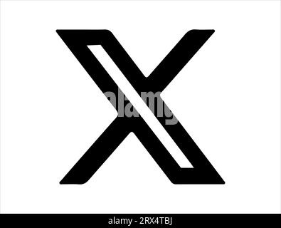 X symbol silhouette vector art Stock Vector
