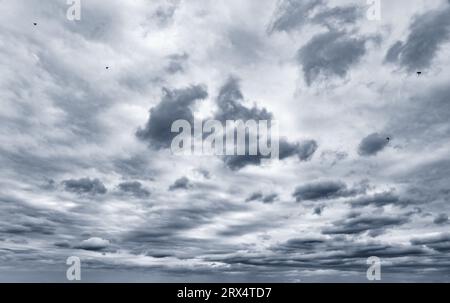 Dark sky with thick thunderclouds Stock Photo