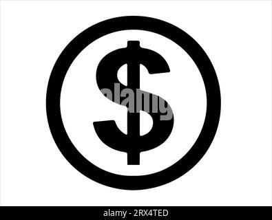 Dollar currency sign vector art Stock Vector
