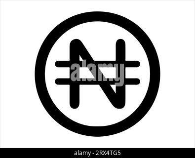 Nigerian naira currency sign vector art Stock Vector