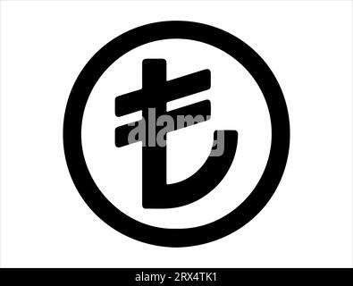 Turkish lira currency sign silhouette vector art Stock Vector