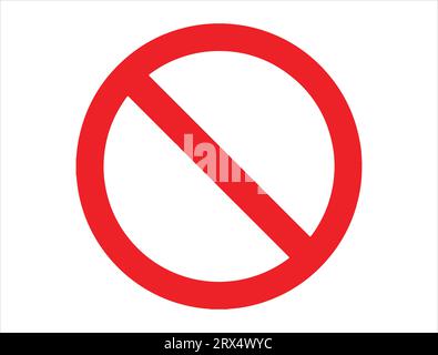 No sign vector art white background Stock Vector