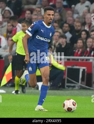 Amsterdam, Netherlands. 21st Sep, 2023. Azzedine Ounahi of Olympique Marseille during the UEFA League Europa football match between Ajax Amsterdam and Olympique Marseille on September 21, 2023 at Amsterdam ArenA stadium in Amsterdam, Netherlands. Photo by Laurent Lairys/ABACAPRESS.COM Credit: Abaca Press/Alamy Live News Stock Photo