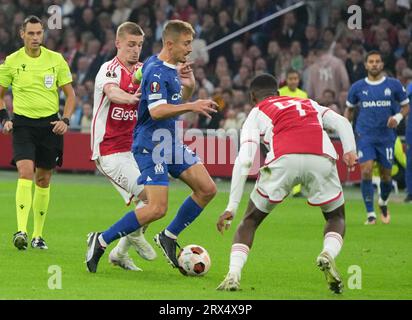 Amsterdam, Netherlands. 21st Sep, 2023. Valentin Rongier of Olympique Marseille during the UEFA League Europa football match between Ajax Amsterdam and Olympique Marseille on September 21, 2023 at Amsterdam ArenA stadium in Amsterdam, Netherlands. Photo by Laurent Lairys/ABACAPRESS.COM Credit: Abaca Press/Alamy Live News Stock Photo