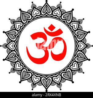 Mandala frame design oriental geometric pattern showing traditional art for festival decoration, spirituality related decoration. Stock Vector