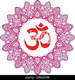 Mandala frame design oriental geometric pattern showing traditional art for festival decoration, spirituality related decoration. Stock Vector