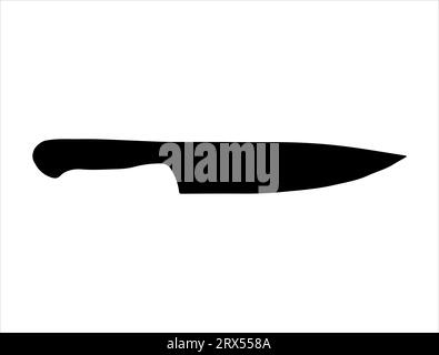 Knife silhouette vector art white background Stock Vector