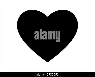 Heart silhouette vector art white background Stock Vector