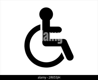 Handicap symbol silhouette vector art white background Stock Vector