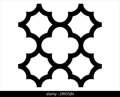 Moroccan silhouette vector art white background Stock Vector
