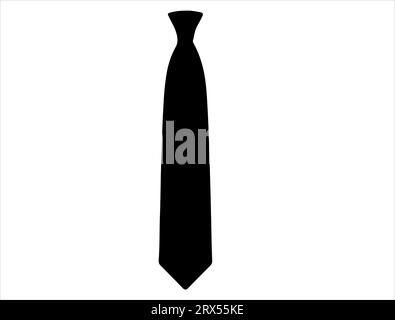 Necktie silhouette vector art white background Stock Vector