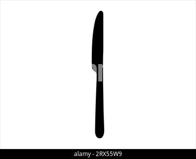 Knife silhouette vector art white background Stock Vector