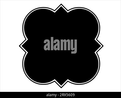 Quatrefoil silhouette vector art white background Stock Vector