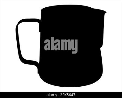 Milk jug silhouette vector art white background Stock Vector